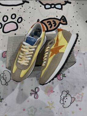 Golden Goose Orange Star Sneakers